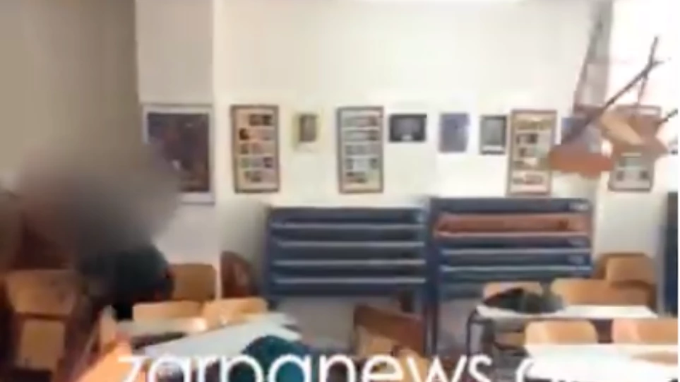 Μαθητές βανδαλίζουν αίθουσα σχολείου στα Χανιά (βίντεο)